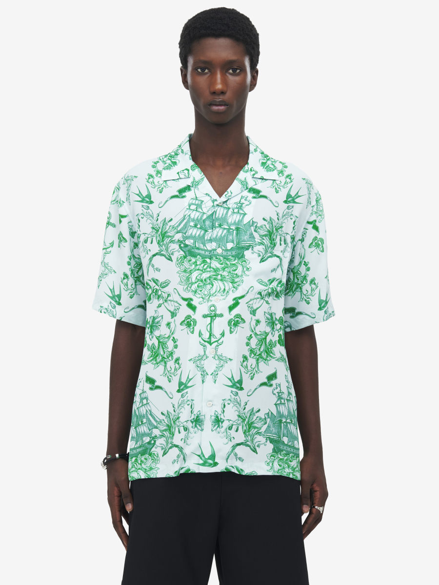 ALEXANDER MCQUEEN - Sailor Tattoo Hawaiian Shirt - Item 839283QQAA84353